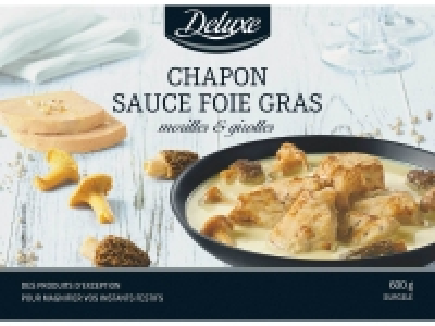 Chapon sauce foie gras canard morilles < girolles