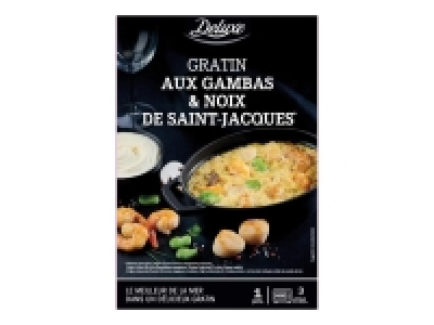 Gratin aux gambas et noix de Saint-Jacques 3.99 €
