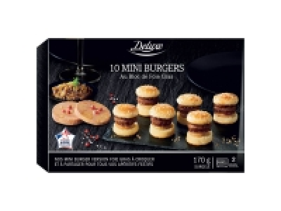 10 mini burgers au bloc de foie gras de canard 6.79 €