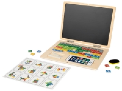 Ordinateur portable ou horloge magnétique en bois
