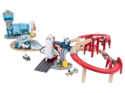 Set de chemin de fer station spatiale en bois