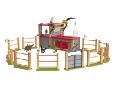 Centre équestre ou parc à dinosaures en bois