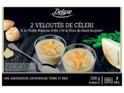 Lidl  2 veloutés de céleri à la truffe blanche dété et aux noix de Saint-Ja