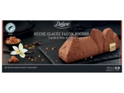 Lidl  Bûche glacée façon rocher vanille < noix de pécan
