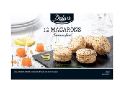 12 macarons au saumon fumé