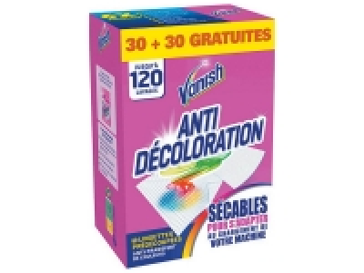 Vanish lingettes anti-transfert de couleurs 4.69 €