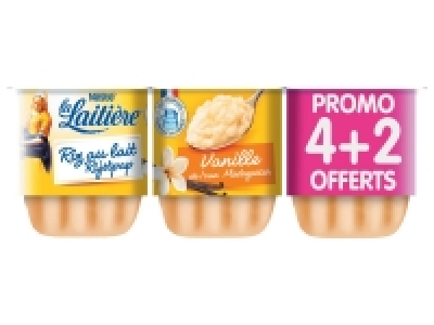 La Laitière riz au lait vanille 1.25 €