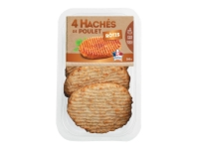 4 hachés de poulet rôtis