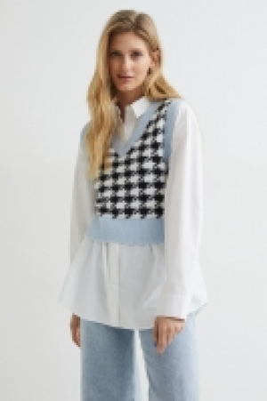 Pull sans manches en maille jacquard 10.00 €
