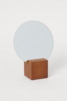 HM  Petit miroir avec base en bois