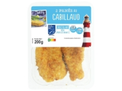 2 panés au cabillaud MSC 1.39 €