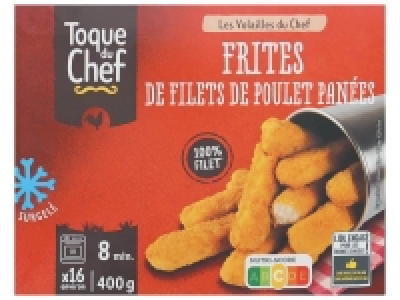 Frites de filet de poulet panées
