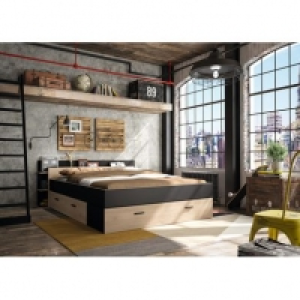 TONIGHT avec rangements imitation Chêne et noir 199.99 €