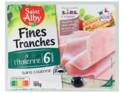 6 fines tranches de jambon cuit à litalienne 1.39 €