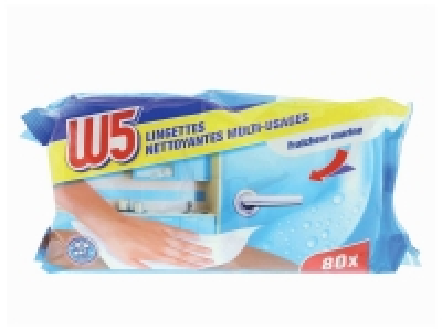 80 lingettes nettoyantes multi-usages 1.24 €