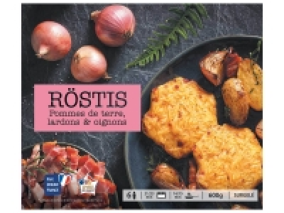 Röstis lardons et oignons