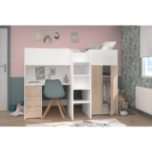 tiroirs + armoire 2 portes imitation Chêne et blanc 449.99 €