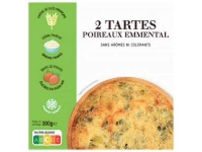 Lidl  2 tartes aux poireaux et emmental