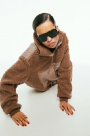 Anorak color block en tissu peluche 29.99 €