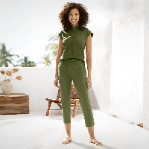 UP2FASHION® Pantalon en lin taille 36 au 40