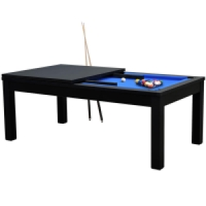 Table de Billard Eddie convertible noire tapis bleu 578.00 €