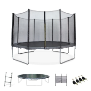 Trampoline Ø400cm - Mercure XXL gris, filet, échelle, bâche, filet cha 279.90 €