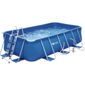 Piscine tubulaire rectangulaire bleue - LUDO 1 - 4 x 2 x 1 m - Filtrat 489.00 €