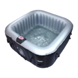 Decathlon  Spa gonflable avec cercle flottant LED Nice - 4 places - Gris/Noir