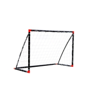 Decathlon  Paire de buts de foot FUN - 1.8m x 1.2m - Noir et Rouge