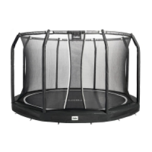 Decathlon  Trampoline de sol Salta Premium avec filet de sécurité - 251 cm - Noir