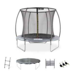 Trampoline rond Ø 250cm gris avec accessoires - Pluton Inner XXL - 2,5 189.90 €