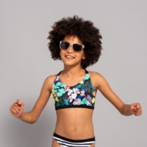 Decathlon  HAUT DE MAILLOT DE BAIN SURF FILLE BRASSIÈRE TROPICOOL 500