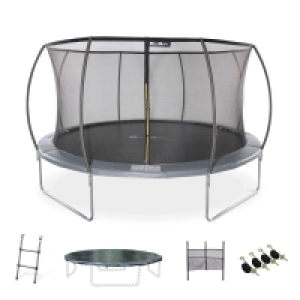 Decathlon  Trampoline rond Ø 430cm gris avec filet de protection intérieur et acc