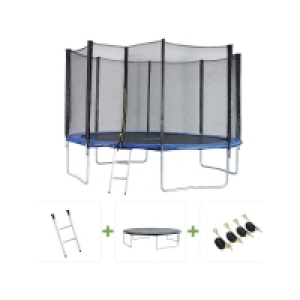 Decathlon  Trampoline Joycy - Ø 3,66 m - Avec Filet + échelle + couverture + kit 