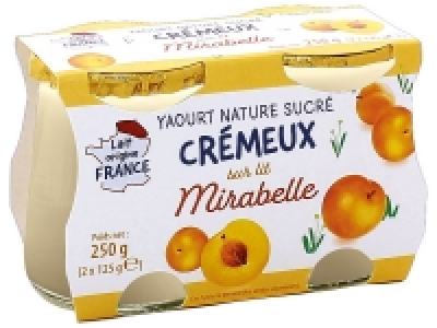 Yaourts sur lit de mirabelle