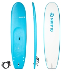 Decathlon  SURF MOUSSE 100 82 Inch Livrée avec un leash et 3 ailerons.