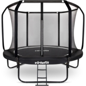Decathlon  Trampoline - Premium Trampoline avec Filet de Sécurité - Noir - 251 cm