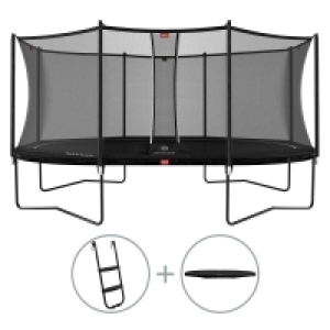 Decathlon  Trampoline ovale Favorit sur pieds noir 520cm +filet de sécurité+échel