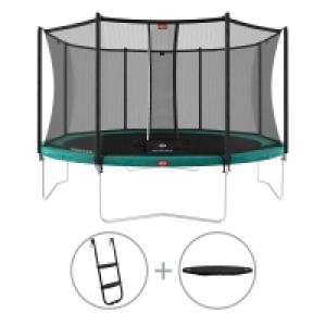 Decathlon  Trampoline ronde Favorit sur pieds vert 430cm +filet de sécurité+échel