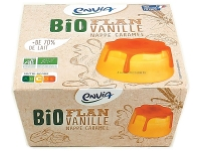 Lidl  Flan vanille nappé de caramel Bio