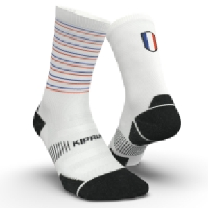 Decathlon  CHAUSSETTES DE RUNNING RUN900 EPAISSES MI-MOLLET FRANCE EDITION LIMITE