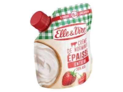 Lidl  Elle < Vire crème de Normandie épaisse entière