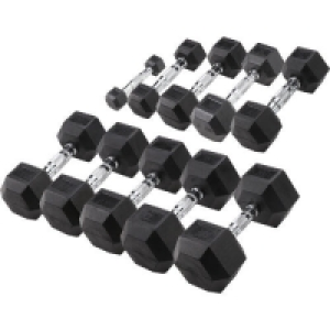Decathlon  Set dHaltères Hexagonale HEXRU1-10 pour Fitness et Musculation