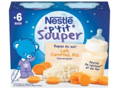 Nestlé Ptit Souper lait carottes riz 1.05 €