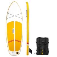 Decathlon  STAND UP PADDLE GONFLABLE DEBUTANT COMPACT S JAUNE-BLANC