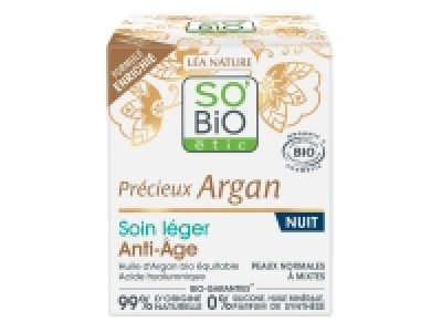 Lidl  So Bio Précieux argan soin léger Nuit