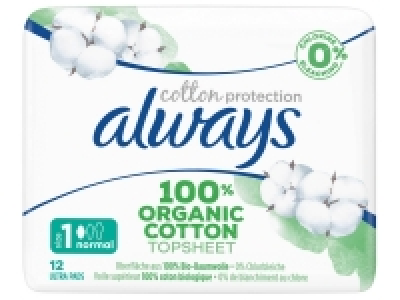 Always serviettes au coton Bio