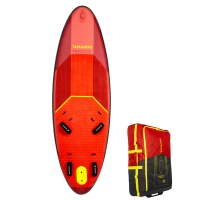 Decathlon  PLANCHE GONFLABLE WINDSURF FREE RIDE 500 ROUGE