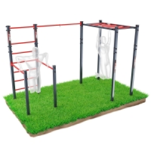 Decathlon  STRUCTURE DE CALLISTHÉNIE AVEC ESPALIER ET ÉCHELLE HORIZONTALE POUR L