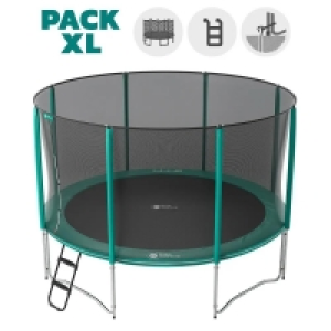 Decathlon  Trampoline Rond JumpUp 390cm - Filet de Protection, Echelle + Kit da